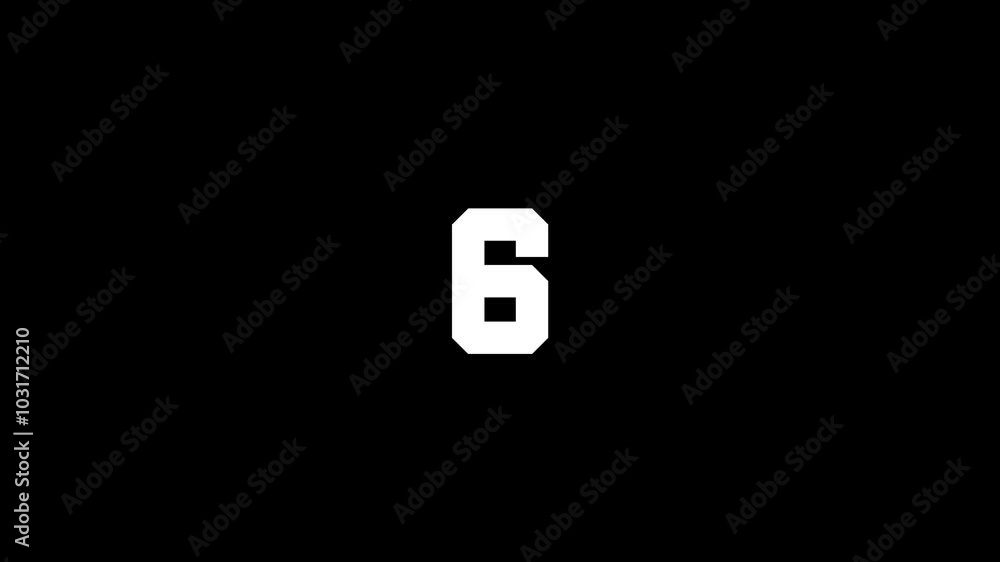 Countdown timer from 10 to 0, Black background, Big and Bold font number. Countdown timer from 10 to 0, Black background, Big and Bold font number.