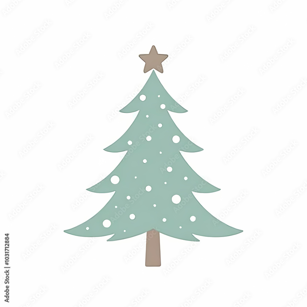 Christmas tree Minimalist line art icon Christmas tree Minimalist line art icon