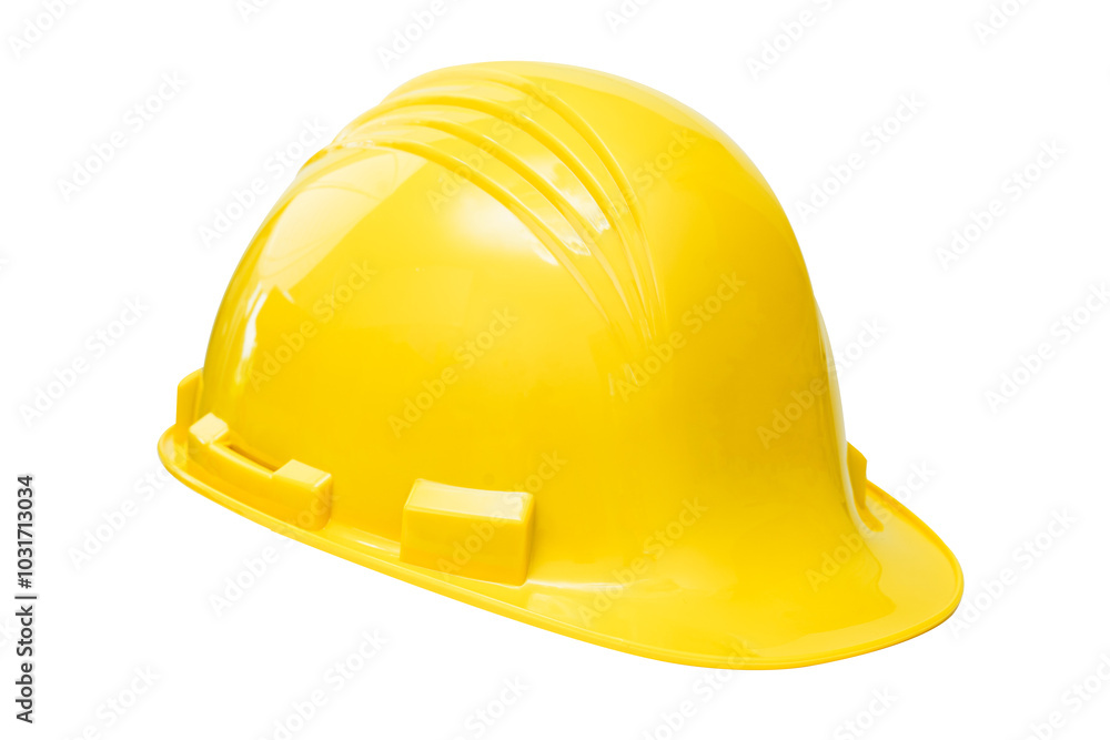 Yellow construction helmet isolated on white background with clipping path. Yellow construction helmet isolated on white background with clipping path.