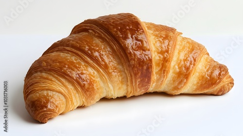 Fresh croissant on a white background. Isolated. 