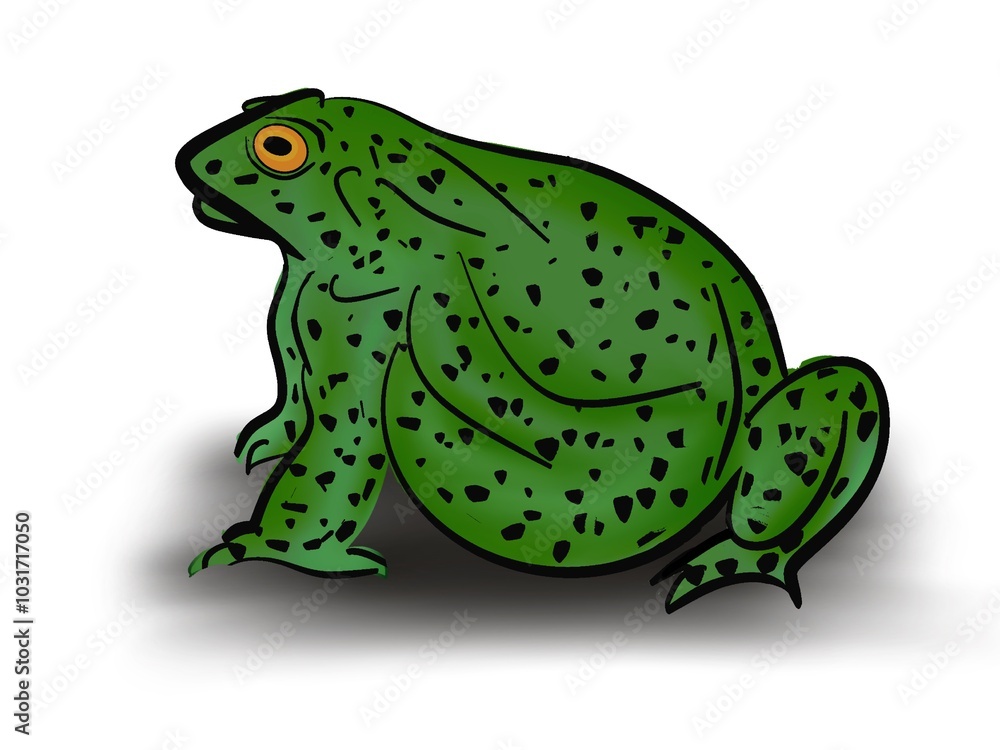green frog isolated on white green frog isolated on white