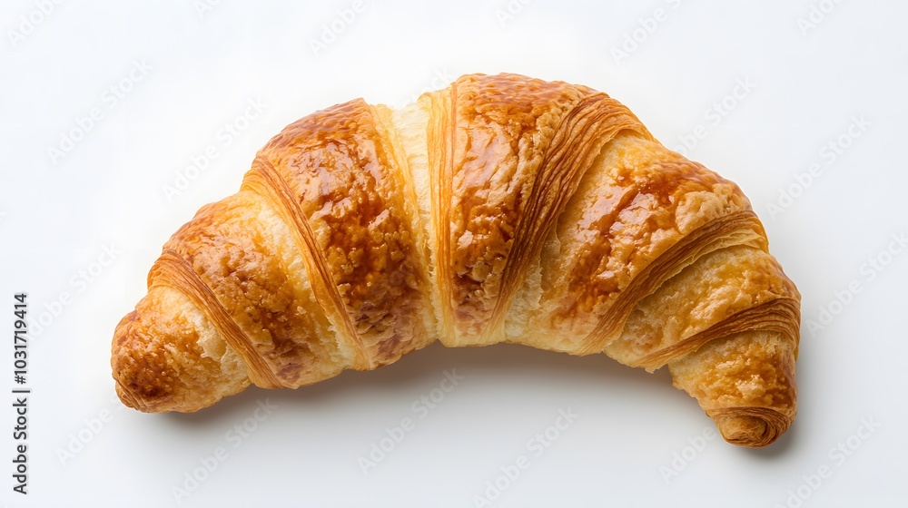 Fresh croissant on a white background. Isolated. Fresh croissant on a white background. Isolated.