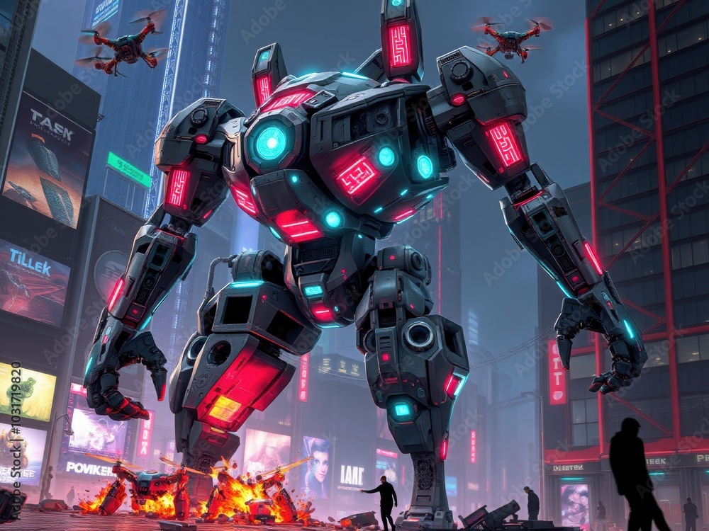 Fototapeta premium Mechanical Colossus of the Future