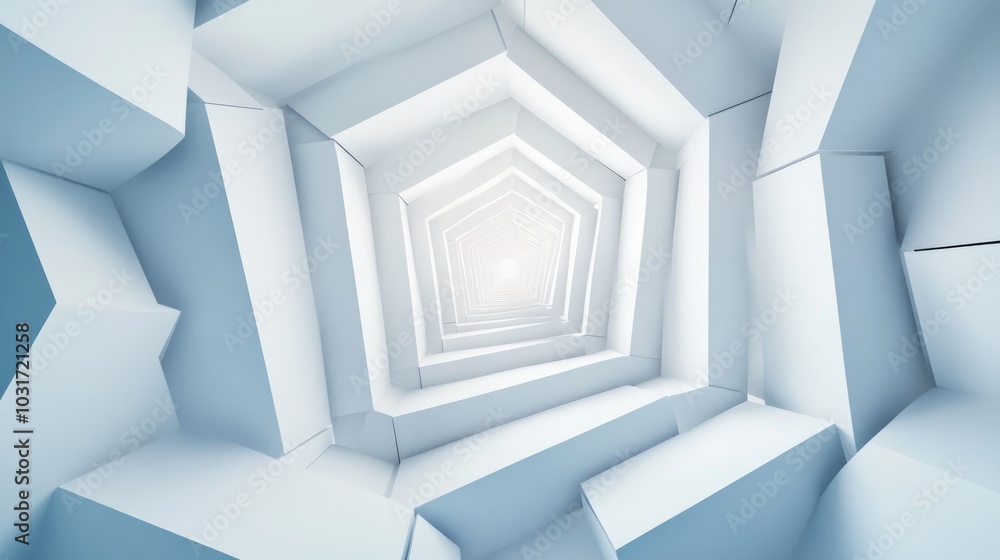 Abstract white tunnel with a bright light at the end. Abstract white tunnel with a bright light at the end.