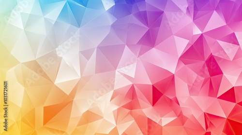 Abstract Colorful Geometric Pattern with Triangles and Gradient Hues