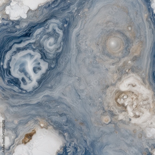 close up of blue and white liquid photo