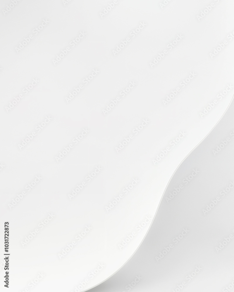 Minimalist White Background with Flowing Wave Minimalist White Background with Flowing Wave