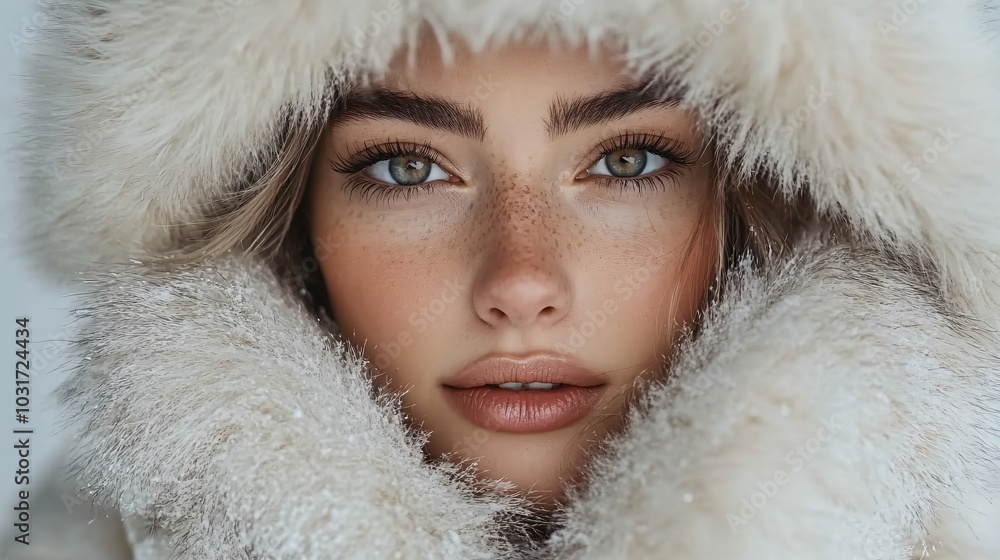 Cozy Hooded Faux Fur Coat with Buttons Cozy Hooded Faux Fur Coat with Buttons