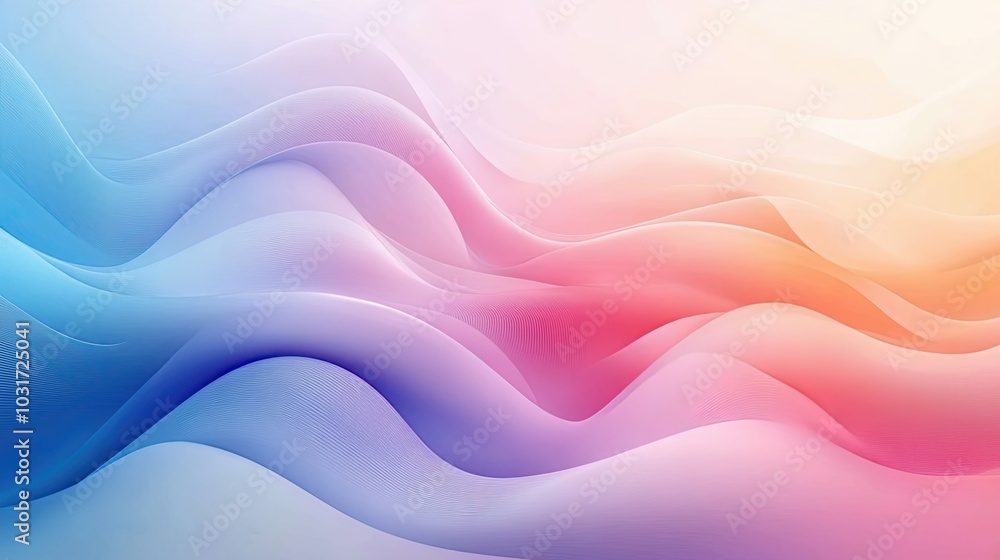 Fototapeta premium Abstract Gradient Background with Soft, Wavy Lines