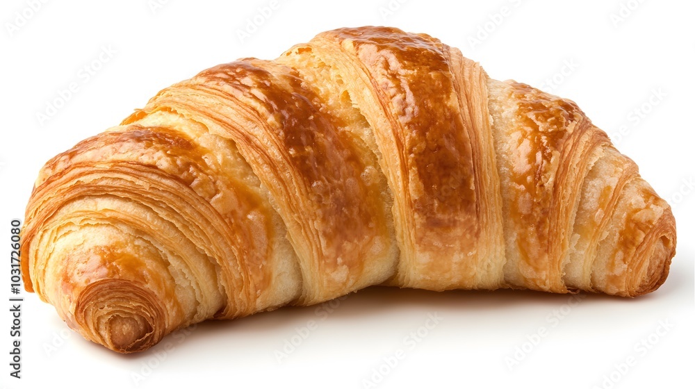 Fresh croissant on a white background. Isolated. Fresh croissant on a white background. Isolated.