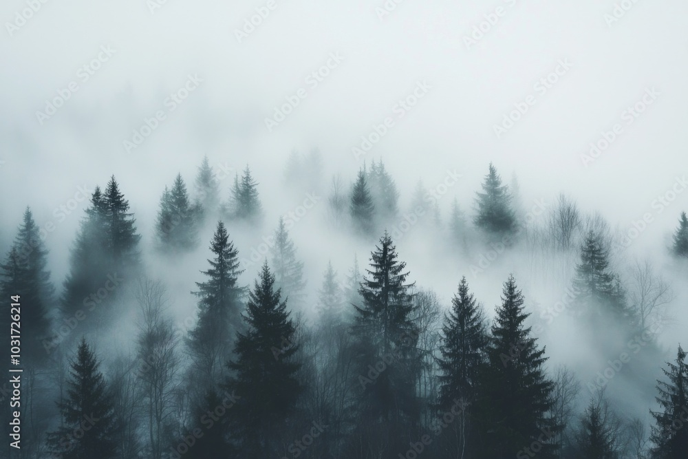 White Thick Fog Background in Nature White Thick Fog Background in Nature