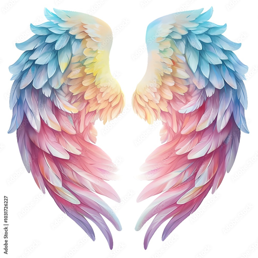 Fototapeta premium Colorful Angel Wings
