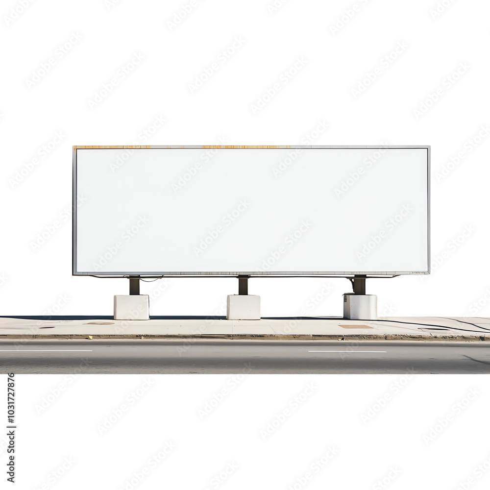 Billboard, white isolate background Billboard, white isolate background
