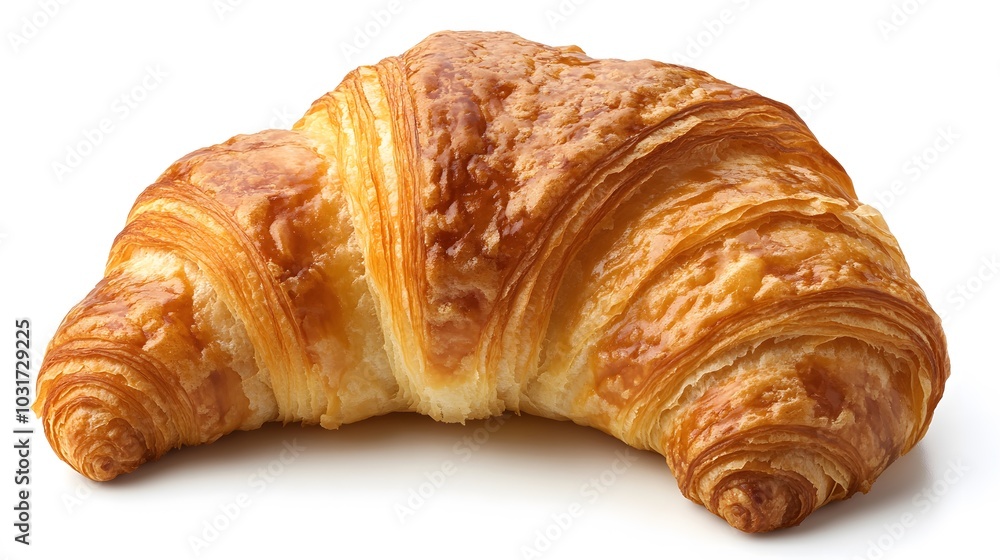 Fresh croissant on a white background. Isolated. Fresh croissant on a white background. Isolated.