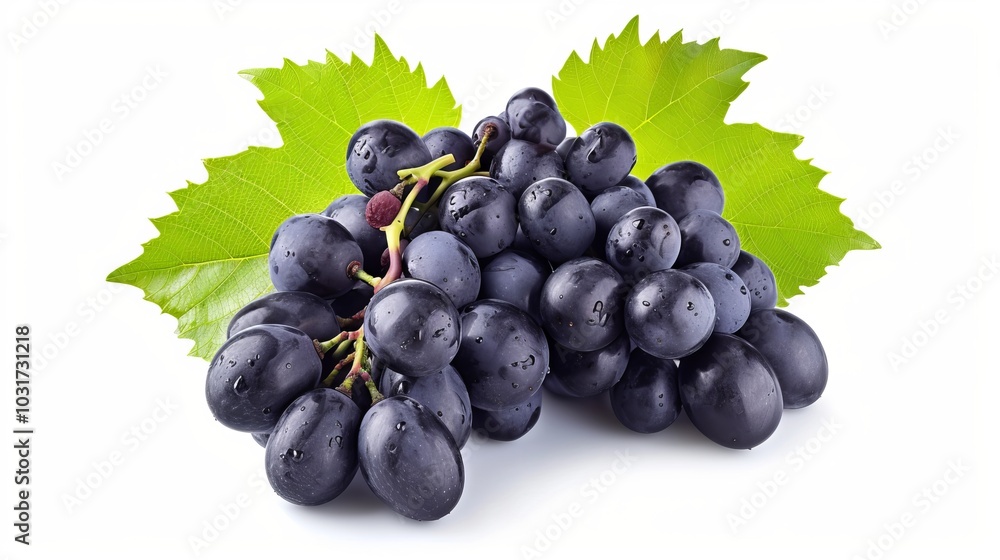 Captivating Contrast: A Delicate Encounter of Black and Blue Grapes on a Serene White Canvas Captivating Contrast: A Delicate Encounter of Black and Blue Grapes on a Serene White Canvas