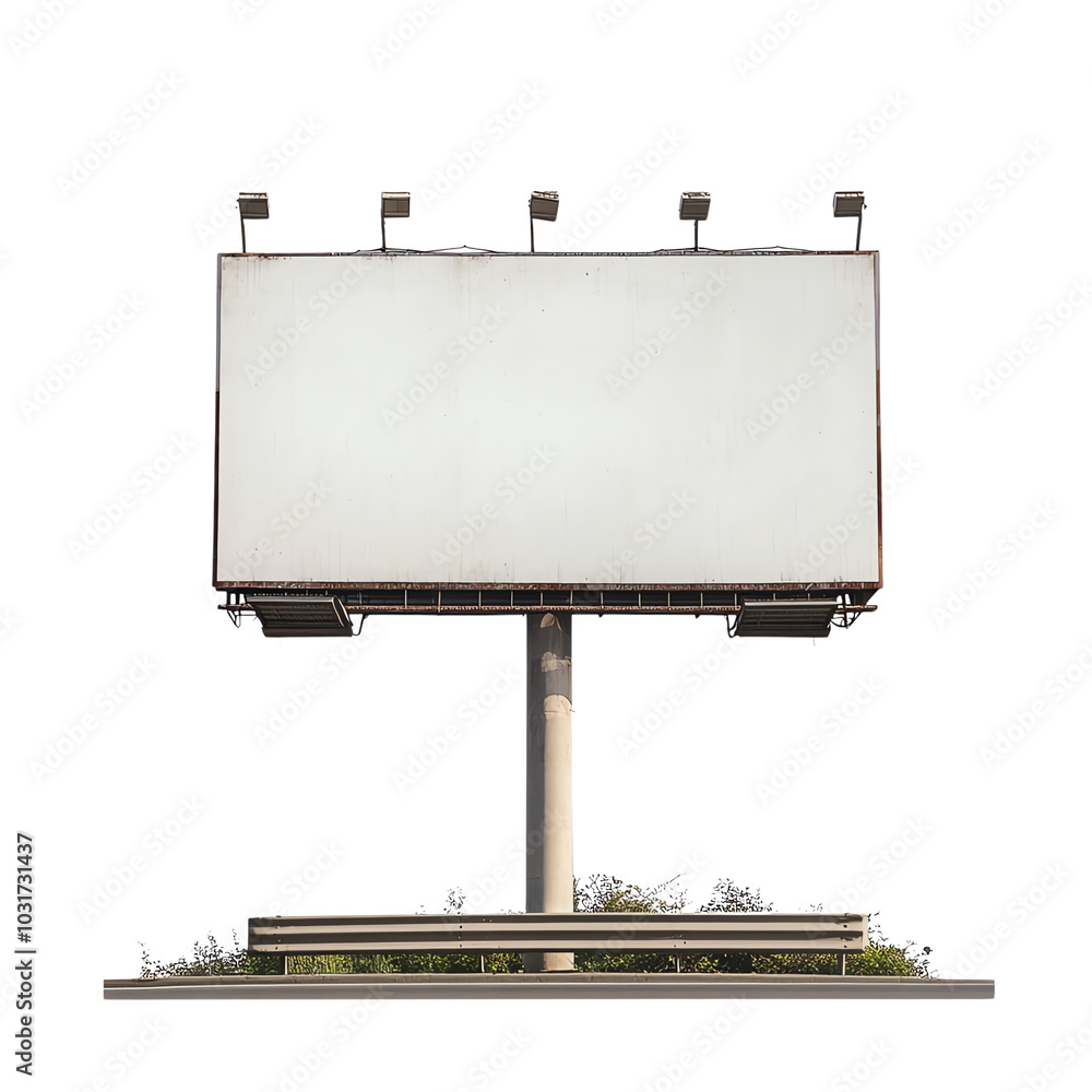 Billboard, white isolate background Billboard, white isolate background