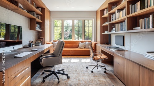 Setting Up a Home Office for Dual Purposes: Explore how to design a home office that serves dual purposes, such as a workspace and a guest room. photo