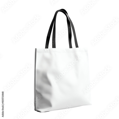 Tote bag, white isolate background