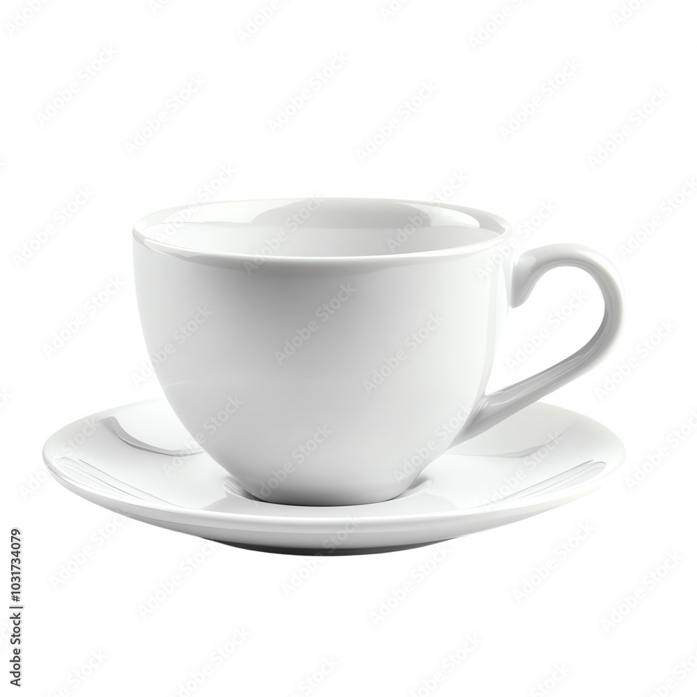 Cup and saucer, white isolate background Cup and saucer, white isolate background