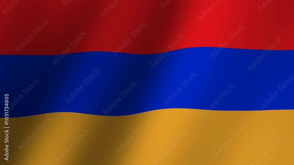 Armenia flag is waving Animation. Flag of Armenia waving. 4K Footage animation Armenia flag is waving Animation. Flag of Armenia waving. 4K Footage animation