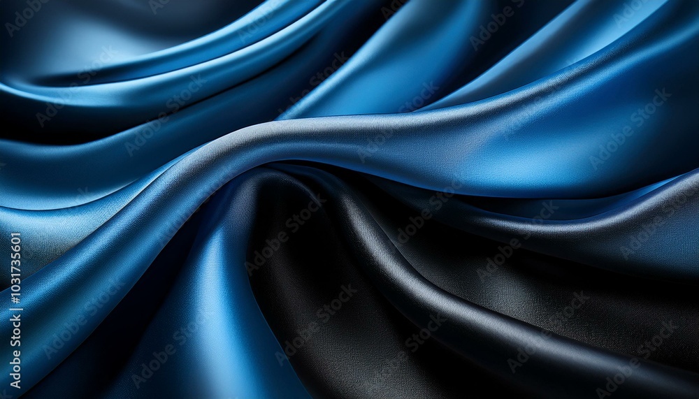 Fototapeta premium blue-black silk