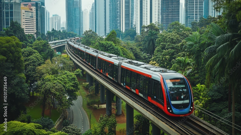 Naklejka premium Sustainable Transportation Options: Choosing sustainable transportation is a vital aspect of eco-friendly travel.