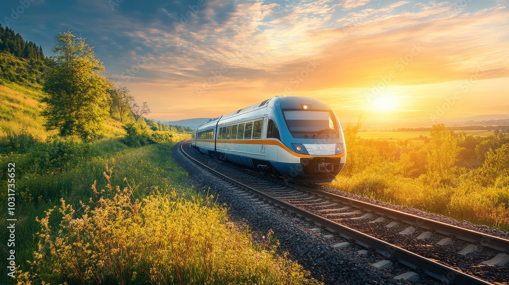 Fototapeta premium Sustainable Transportation Options: Choosing sustainable transportation is a vital aspect of eco-friendly travel.