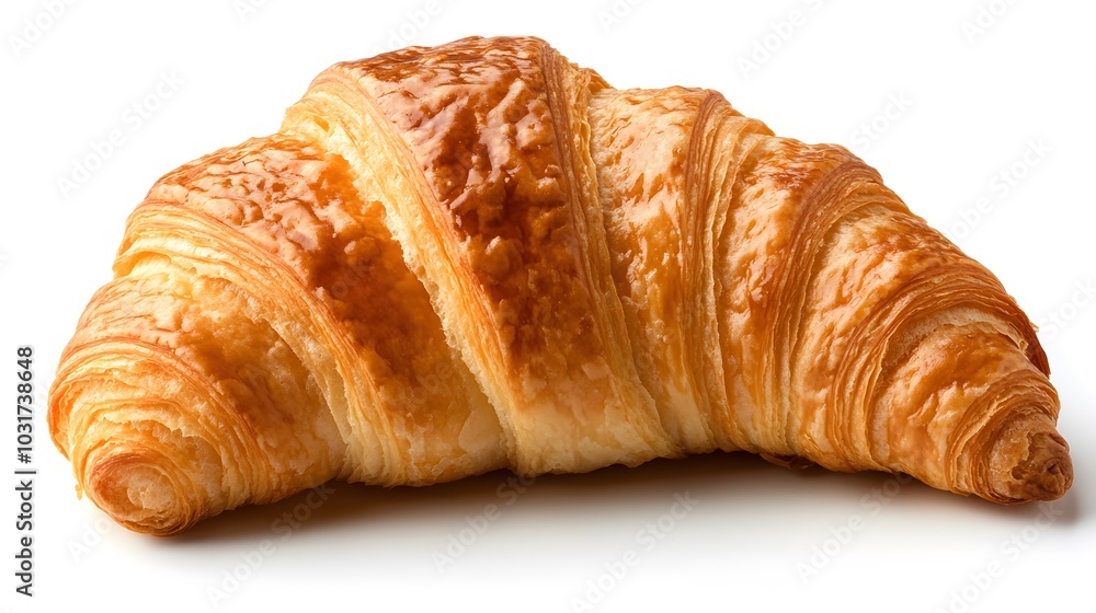 Fresh croissant on a white background. Isolated. Fresh croissant on a white background. Isolated.