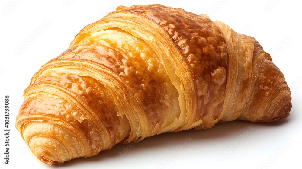 Fresh croissant on a white background. Isolated. Fresh croissant on a white background. Isolated.