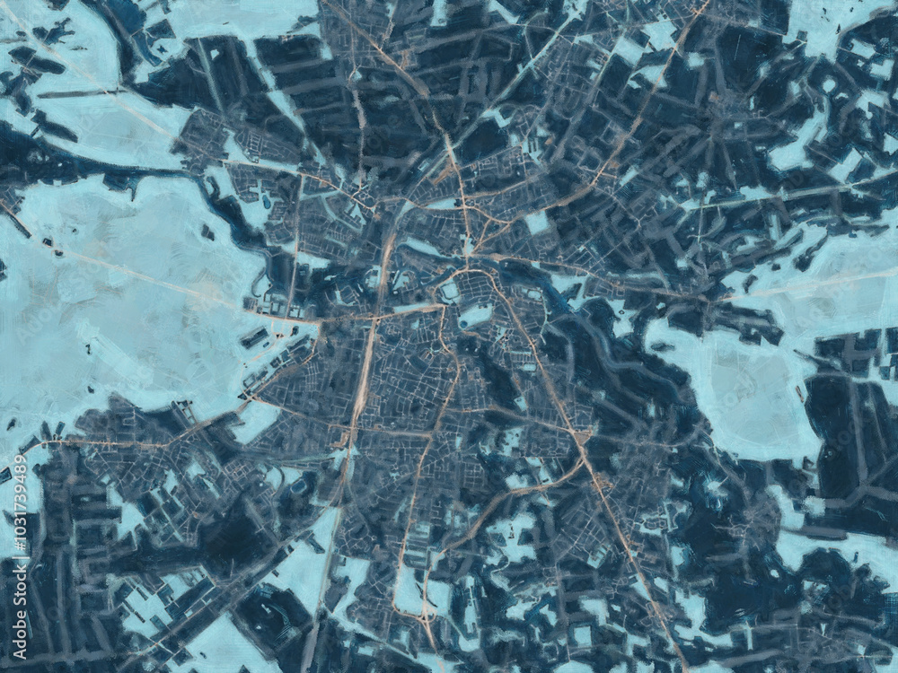 Painterly Style City Map of Celle, Germany in a Blue Color Scheme. Painterly Style City Map of Celle, Germany in a Blue Color Scheme.