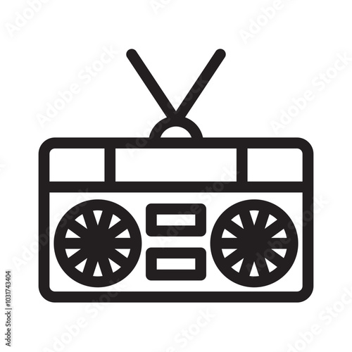 Vintage Radio tape recorder icon