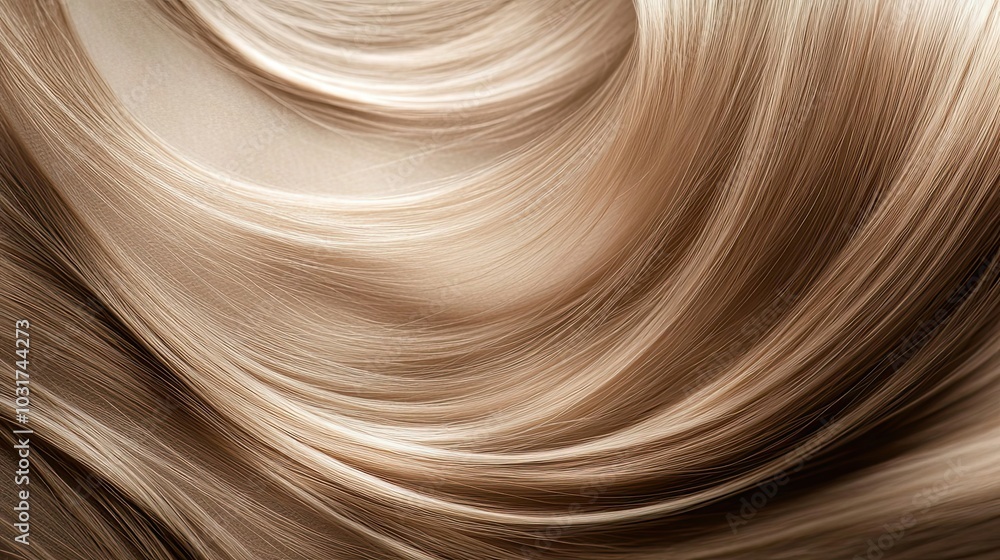 Close-up of Swirling Blonde Hair Strands Close-up of Swirling Blonde Hair Strands