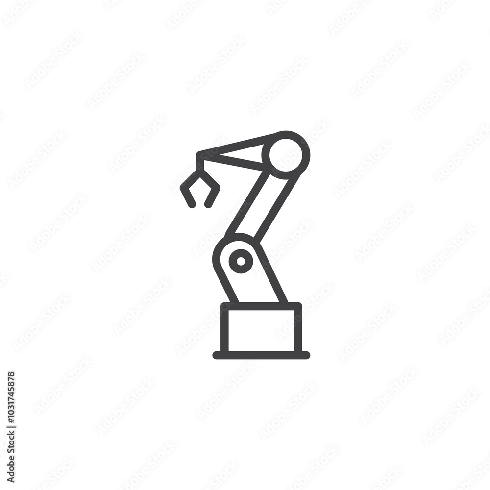 Robot Arm line icon Robot Arm line icon