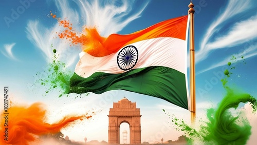Vibrant and Detailed Indian Flag in High-Definition for Wallpaper