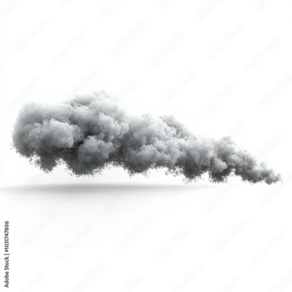 Realistic 3D Cloud Isolated on White Background Weather Nature Design Element Realistic 3D Cloud Isolated on White Background Weather Nature Design Element