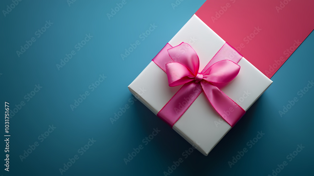 Pink and blue ribbon gift box Pink and blue ribbon gift box