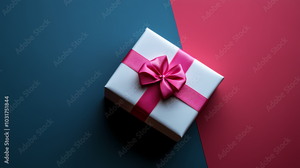 Pink and blue ribbon gift box Pink and blue ribbon gift box