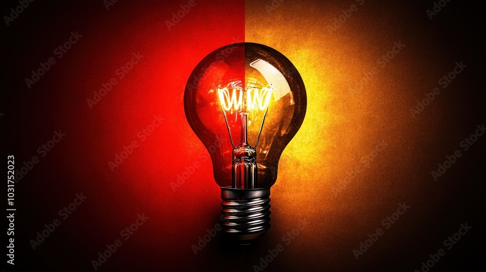 A glowing light bulb with warm colors, symbolizing innovation and ideas. A glowing light bulb with warm colors, symbolizing innovation and ideas.