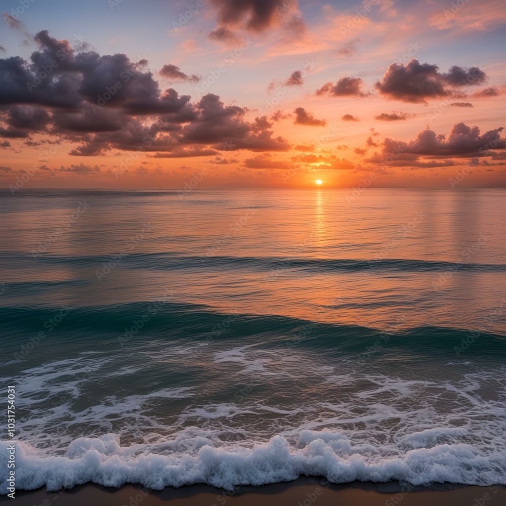 Fototapeta premium sunset over the sea