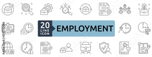 Employment icon set