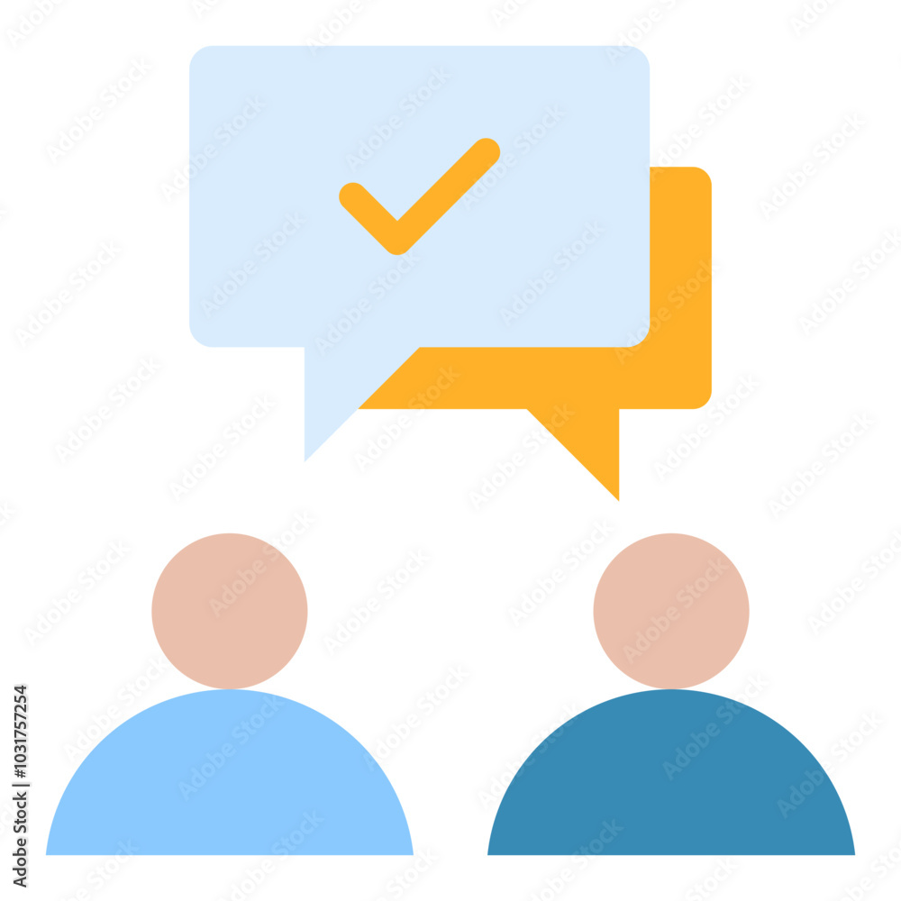 Effective Communication Flat Icon Effective Communication Flat Icon
