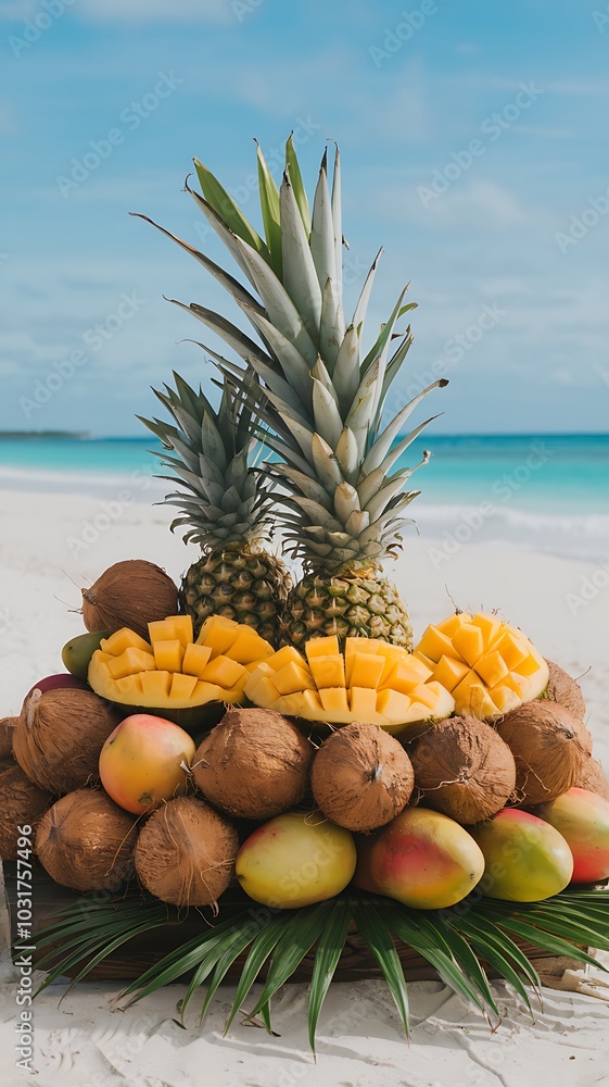 Tropical Fruit Paradise on the Beach Tropical Fruit Paradise on the Beach