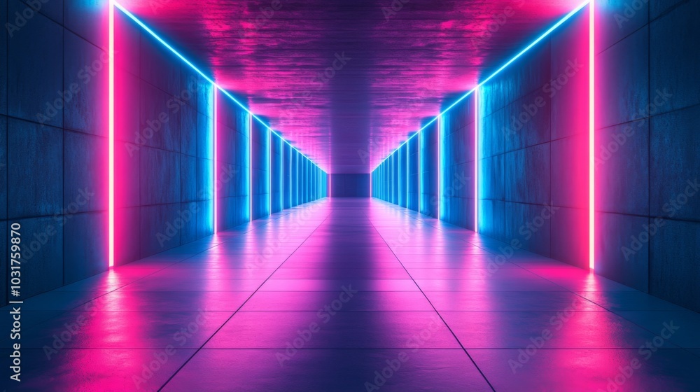 Futuristic Neon Tunnel Futuristic Neon Tunnel