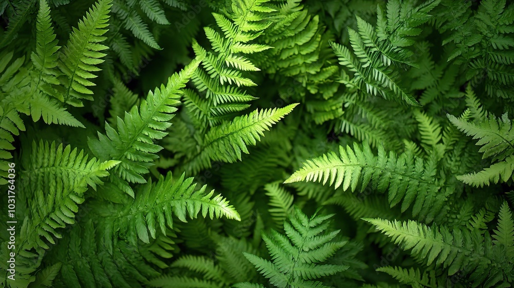 Obraz premium Lush Green Fern Leaves in Nature