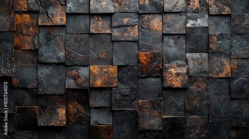 Rustic Stone Tile Wall Texture