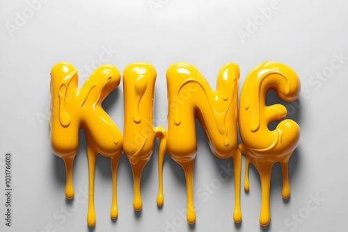 A text effect with liquit cheese font photo