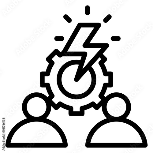 Conflict Management Outline Icon