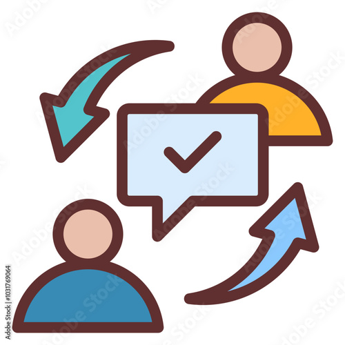 Discussion Outline Color Icon