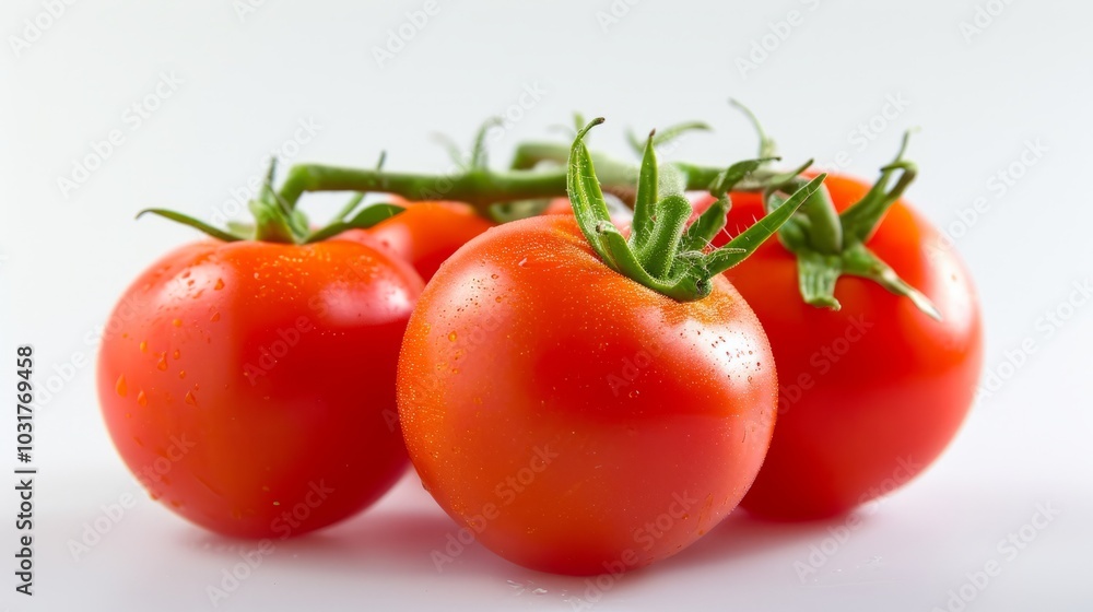 Vibrant Tomato on a White Background: Captivating Isolation in Aspect Ratio Vibrant Tomato on a White Background: Captivating Isolation in Aspect Ratio