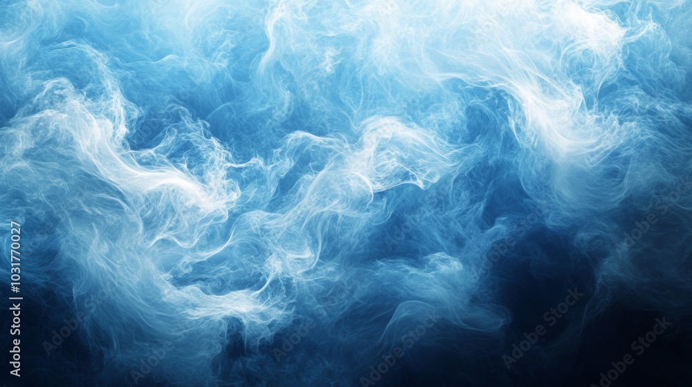 Obraz premium Abstract Blue Smoke Background